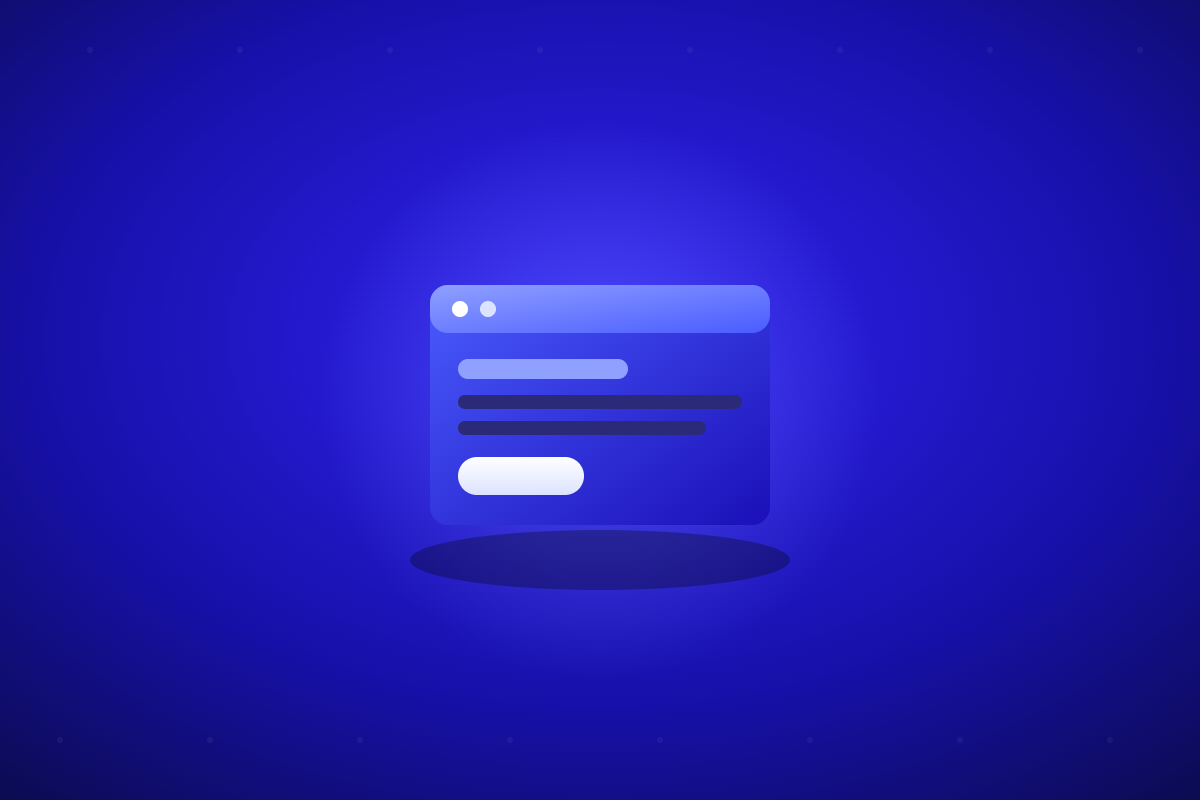 Ilustração de site profissional em navegador