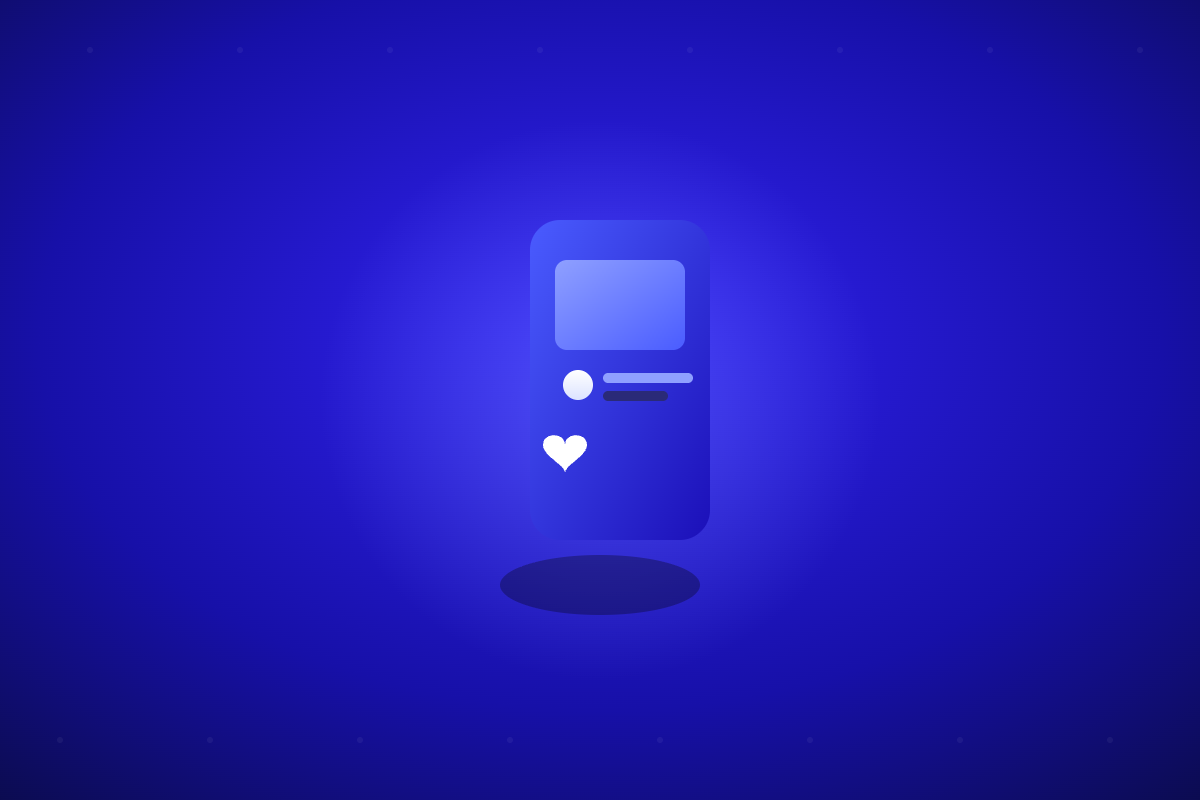 Ilustração de celular com postagem de rede social